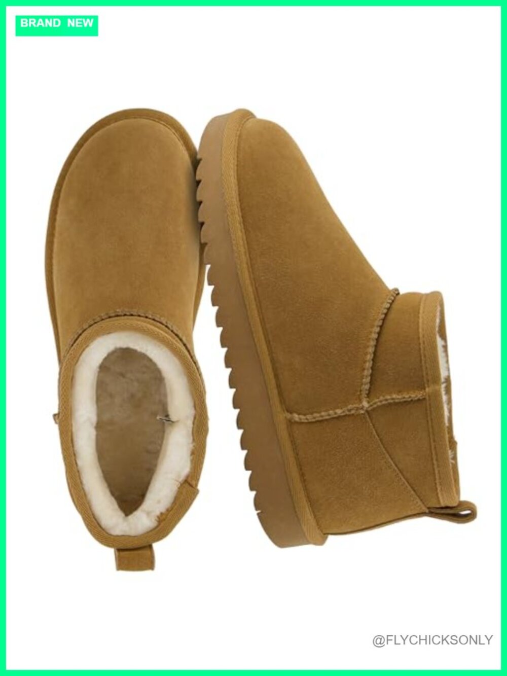 Genuine Suede Ankle Boots Pull On Faux Fur Lined Memory Foam